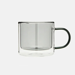 PREMIUM Кружка двухслойная из цветного стекла термостойкая