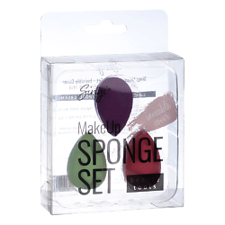 Набор спонжей для макияжа глаз LIGHT GREEN, HOT PINK, PURPLE