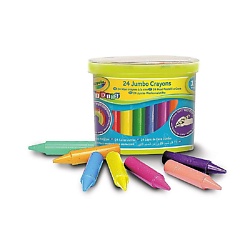 Смывемые восковые мелки для малышей  Mini Kids Thick Wax Crayons