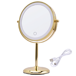 Зеркало косметическое настольное с подсветкой, диммирование и x7 увеличением - HAS1825