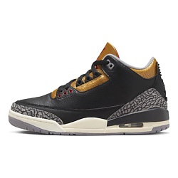 Женские кроссовки 3 Retro Black Cement Gold