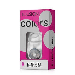 Цветные контактные линзы colors SHINE Love GREY квартальные
