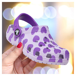Тапочки детские Crocs classic easy icon kids clog lavender