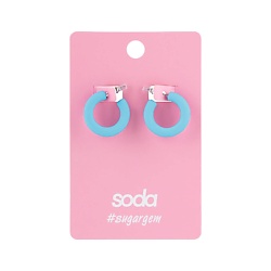 Серьги SMALL BLUE RINGS #sugargem