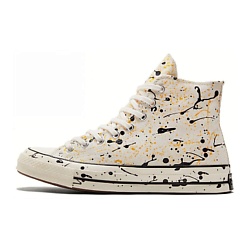 Кроссовки Chuck Taylor All Star 70 Hi Archive Paint Splatter Egret Amarillo Yellow