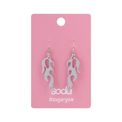 Серьги FIRE SILVER COLOR #sugargem