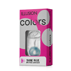 Цветные контактные линзы colors SHINE Love BLUE квартальные