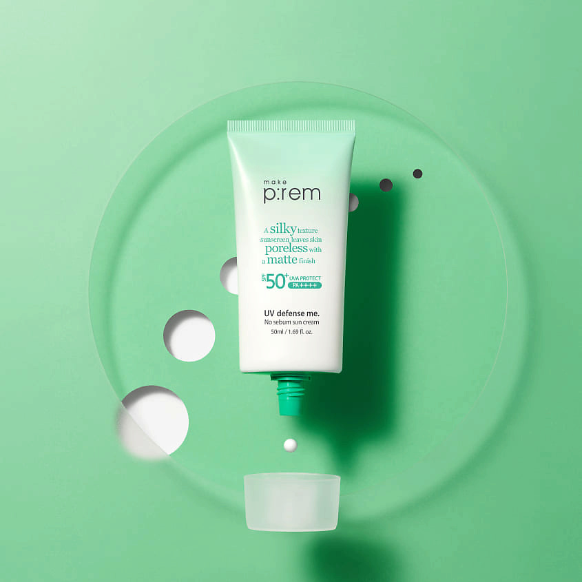MAKE P:REM Крем для лица солнцезащитный матирующий SPF 50+ PA++++ UV Defense Me – фото 3