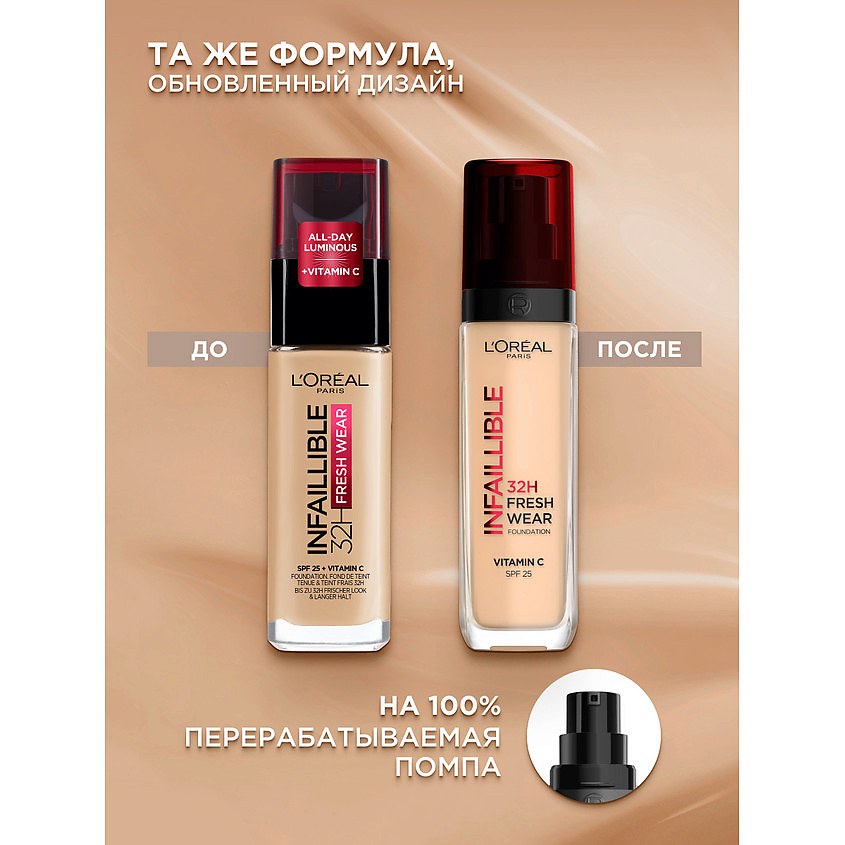 L'ORÉAL PARIS Стойкий тональный крем нового поколения для лица Infaillible – фото 8