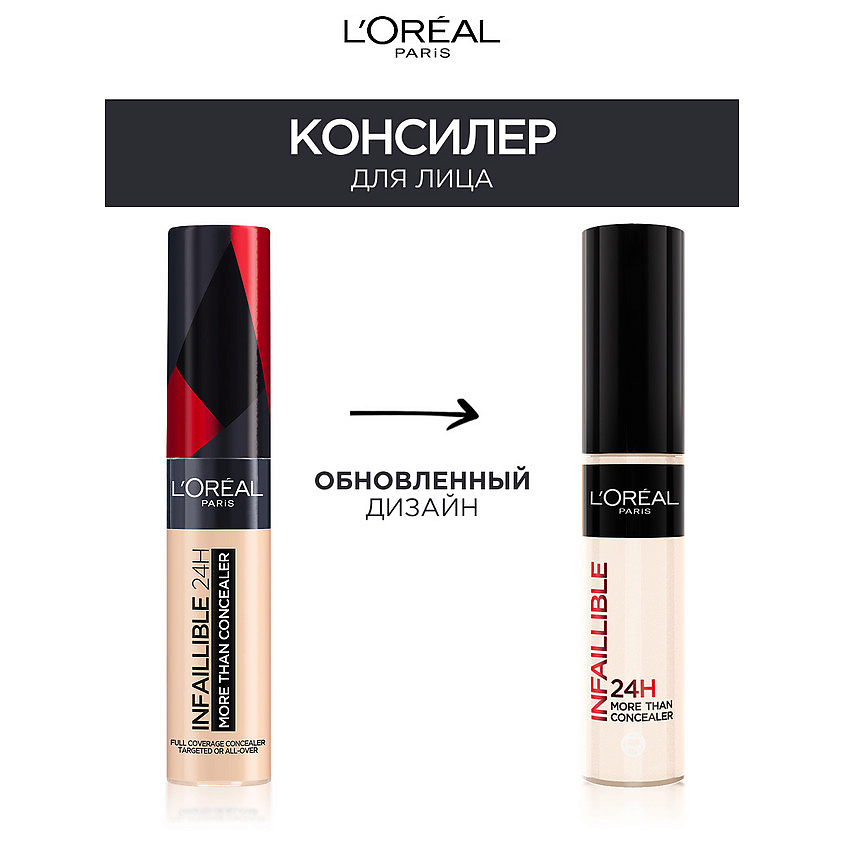 L'ORÉAL PARIS Стойкий многофункциональный консилер для лица Infaillible – фото 8