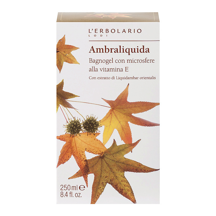 LERBOLARIO Гель для душа с витамином Е и ароматом Амбрового дерева Ambraliquida Bath Gel – фото 2