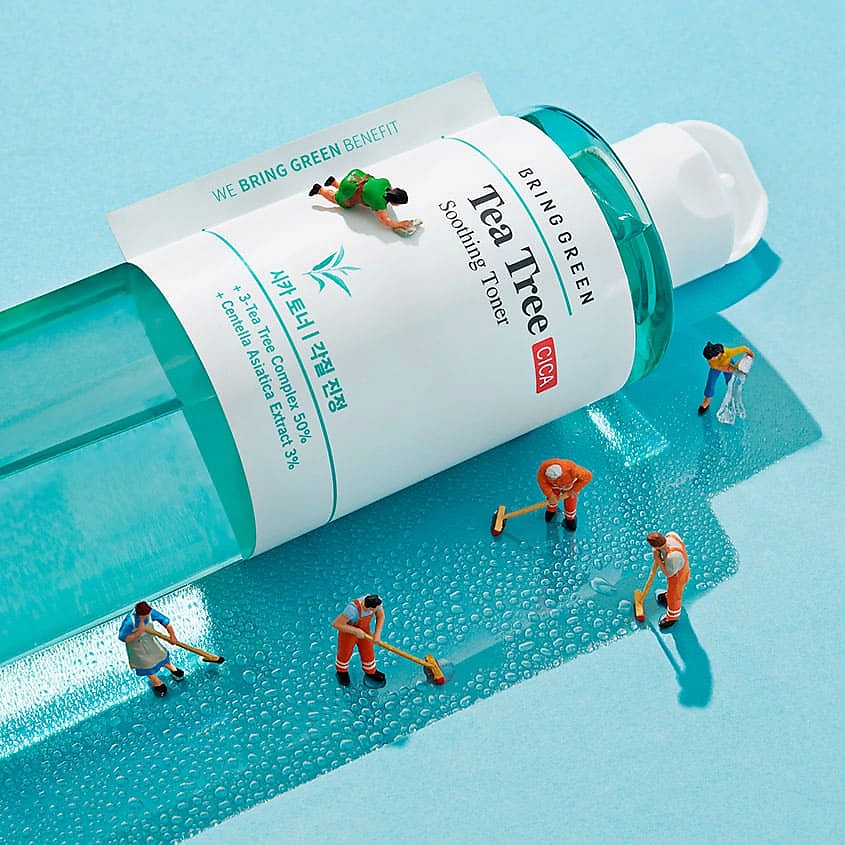 BRING GREEN Тонер для лица успокаивающий с чайным деревом и центеллой азиатской Tea Tree Cica Soothing Toner – фото 4