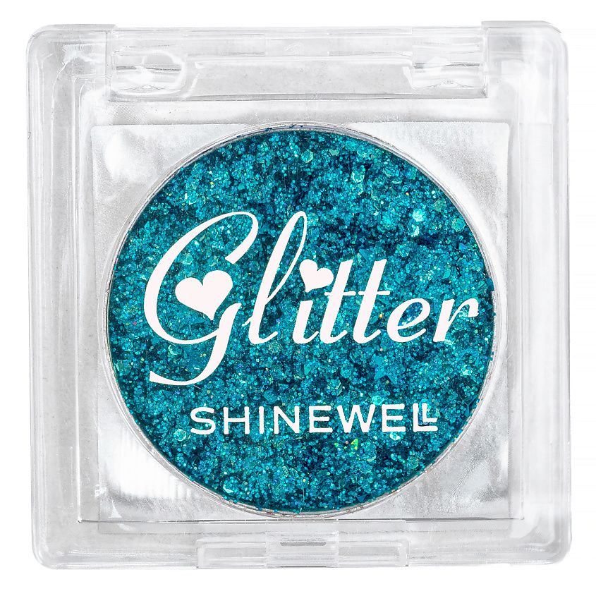 Изображение товара Глиттер для лица и тела с блестками голубой SHINEWELL 370 гелевый для макияжа и тела