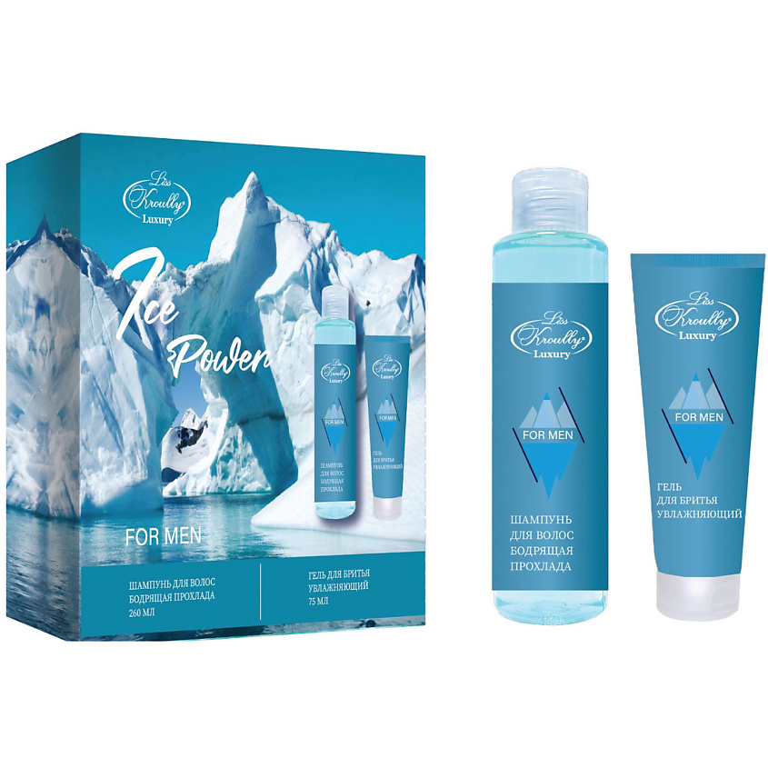 Изображение товара Подарочный набор LISS KROULLY для мужчин с шампунем и гелем для бритья