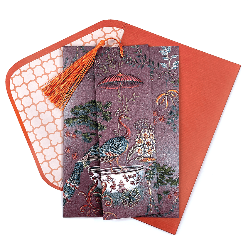 Изображение товара ЛАКАРТ ДИЗАЙН Открытка "Книжная закладка павлин", 1 шт.