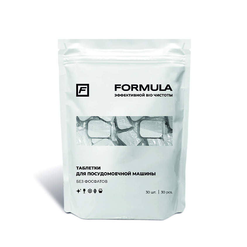 Изображение товара Формула Таблетки для посудомоечной машины без фосфатов 30 шт
