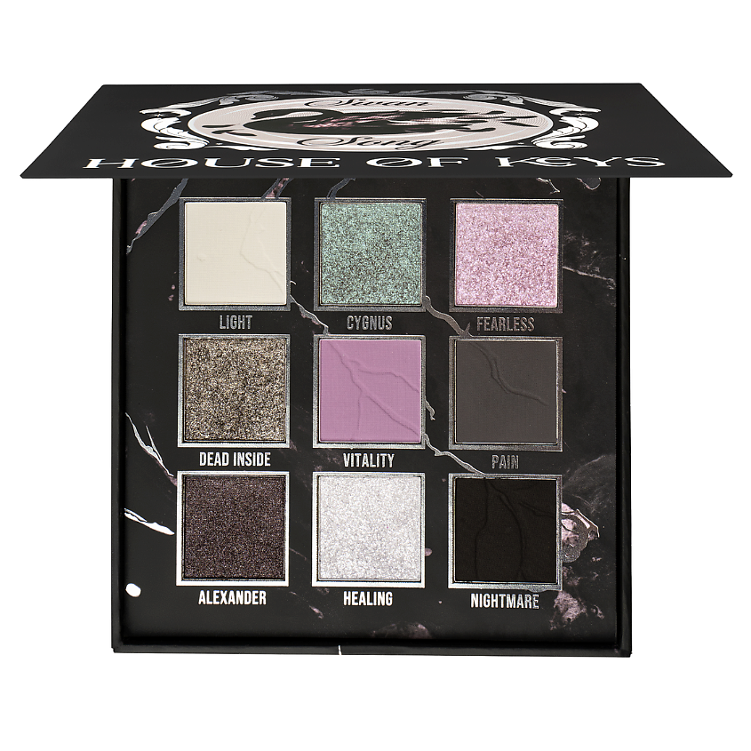 Изображение товара Палетка теней HOUSE OF KEYS SWAN SONG 9 оттенков для яркого макияжа глаз