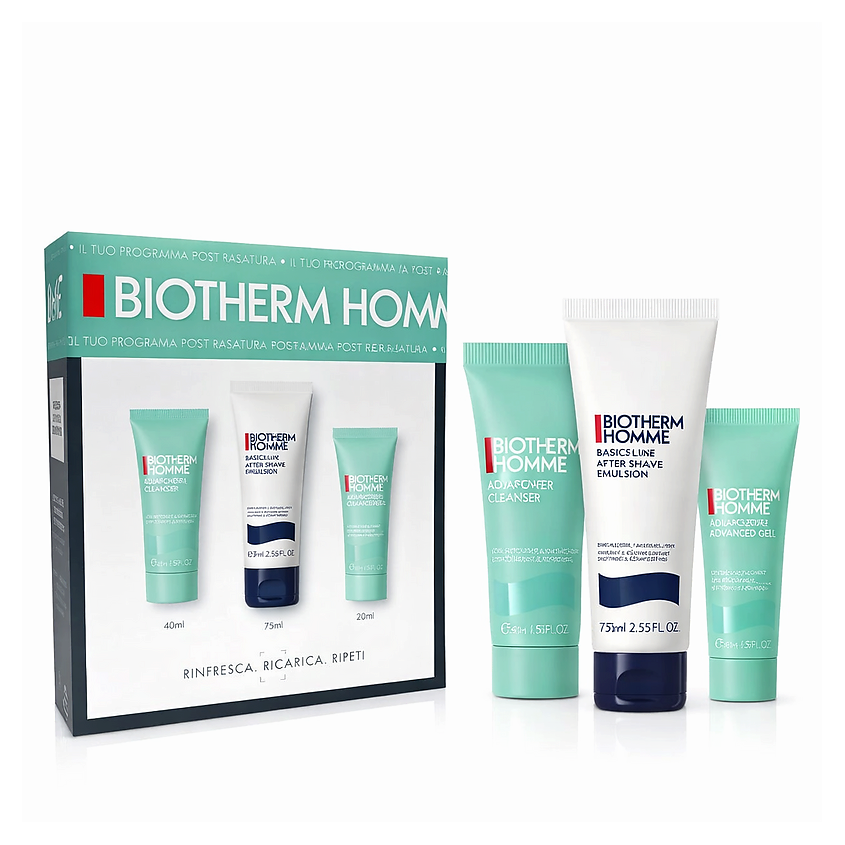 Изображение товара BIOTHERM Мужской набор для ухода за лицом Homme Aquapower, 40мл + 75мл + 20мл