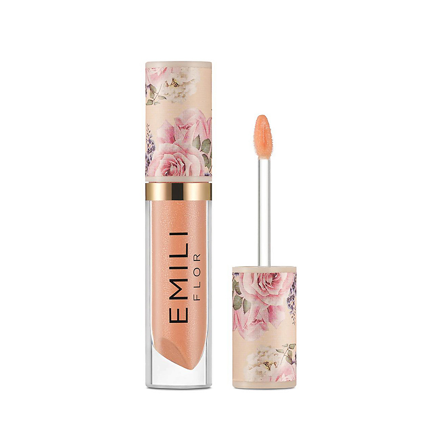 Изображение товара EMILI FLOR Блеск для губ Lip gloss Crystal Shine Тон 04 3,5 мл бежевый эффект жидкого стекла