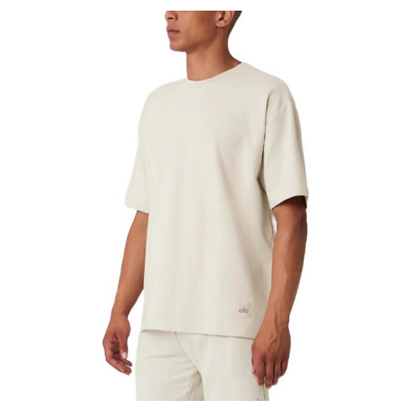 Изображение товара ALO YOGA Футболка Double Take Short Sleeve, Размер: S, Цвет: Светло-бежевый (Bone)