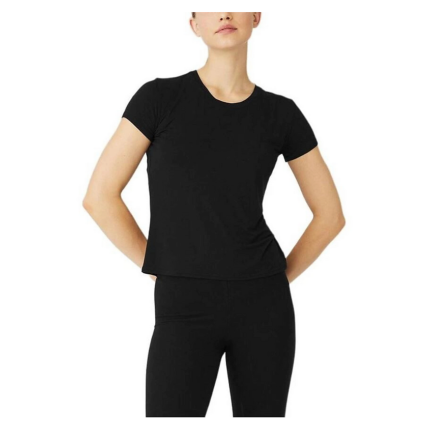 Изображение товара ALO YOGA Футболка All Day Short Sleeve, Цвет: Черный (Black), Размер: S