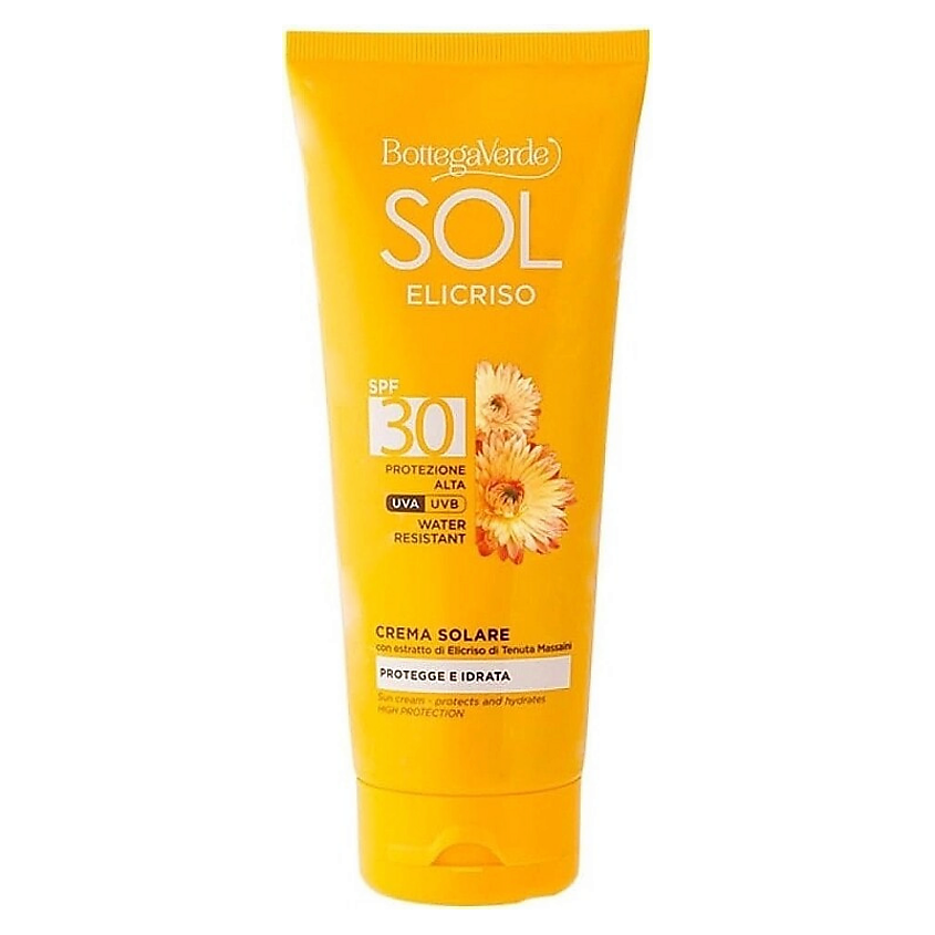 Изображение товара BOTTEGA VERDE Солнцезащитный крем с экстрактом бессмертника Sol Elicriso SPF30, 200 мл