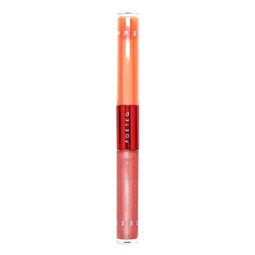 Изображение товара Двойной блеск-плампер для губ POETEQ Double Lip Gloss Plumper Grape Caramel 6 мл