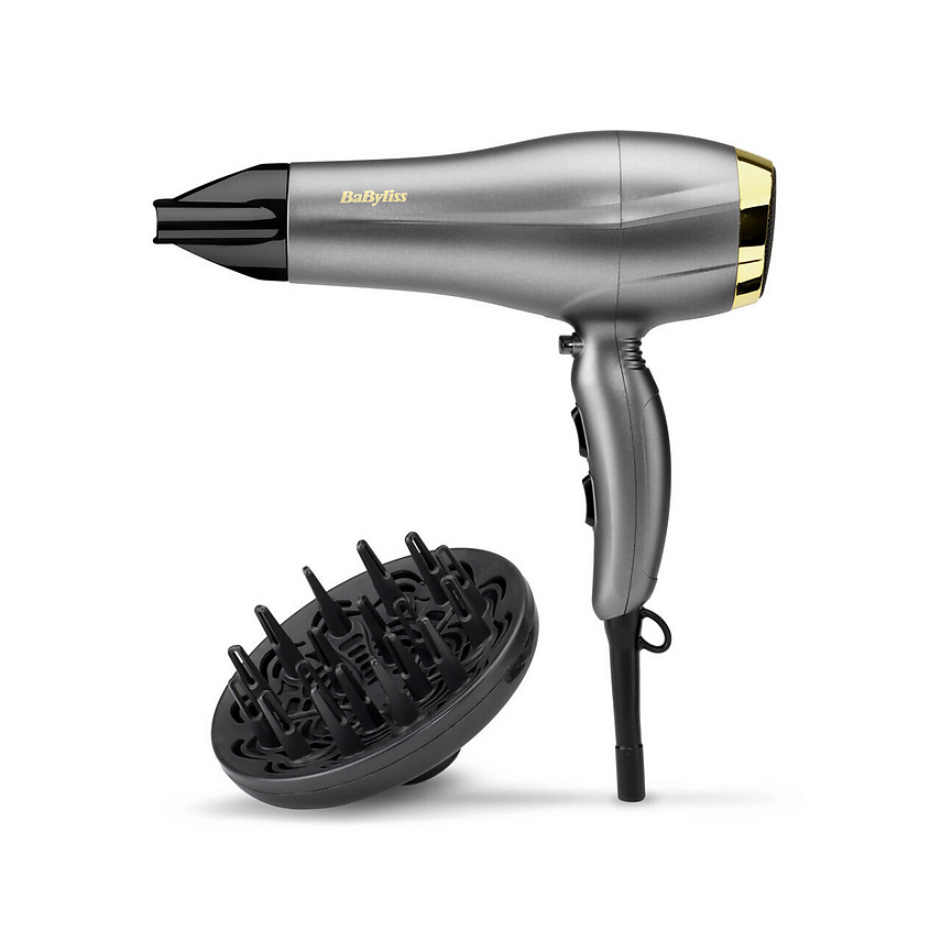 Изображение товара BABYLISS Фен Titanium Gold 2300 5513TE, Цвет: серый, золотой