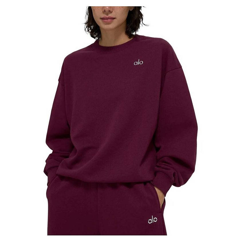 Изображение товара ALO YOGA Свитшот Accolade Crew Neck Pullover, Размер: S, Цвет: Бордовый