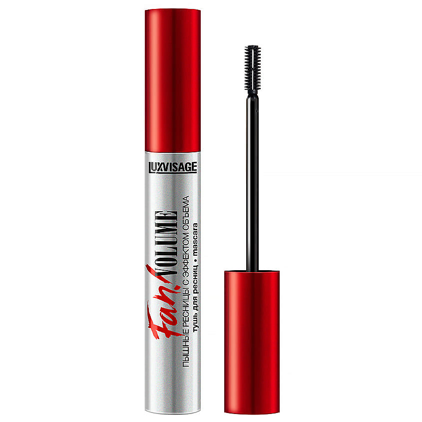 Изображение товара LUXVISAGE Тушь для ресниц объемная Fan Volume Черная 8 г для выразительного взгляда