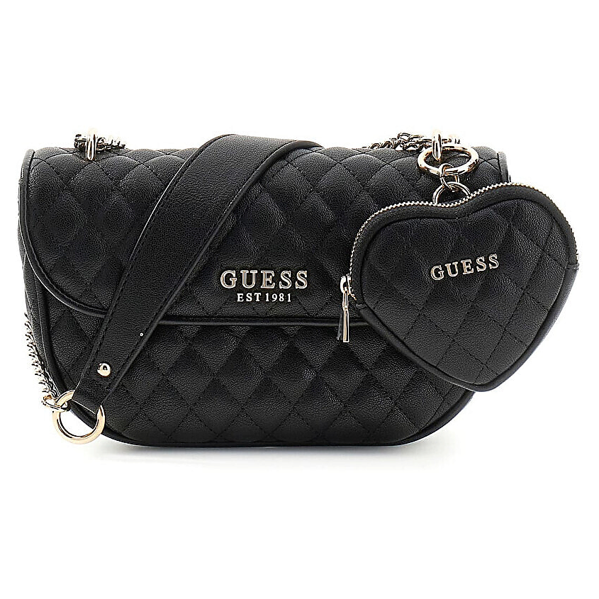 Изображение товара Сумка GUESS Atabey Convertible Xbody Flap Bag Черная с мини-чехлом Изображение товара Сумка GUESS Atabey Convertible Xbody Flap Bag Черная с мини-чехлом