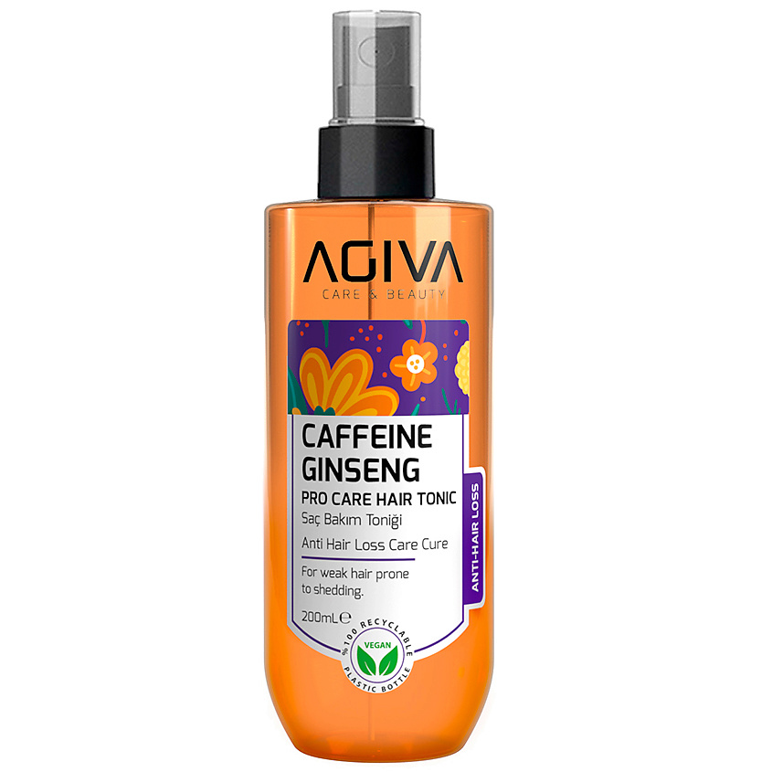 Изображение товара Тоник для волос AGIVA BEAUTY Caffeine Ginseng Pro Care 200 мл укрепление роста