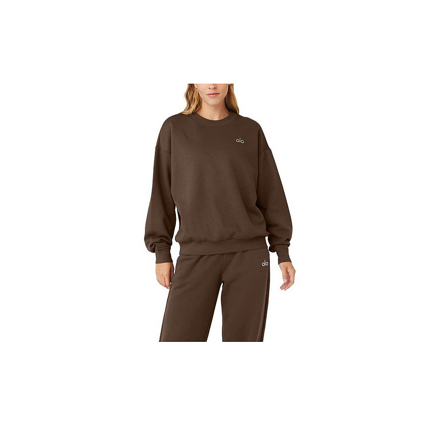 Изображение товара ALO YOGA Свитшот Accolade Crew Neck Pullover, Цвет: Коричневый, Размер: M