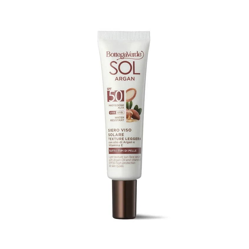 Изображение товара BOTTEGA VERDE Солнцезащитная сыворотка для лица Sol Argan Sun Face Serum SPF50, 25 мл