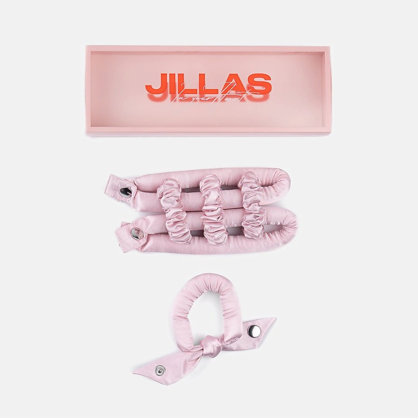 Изображение товара Бигуди JILLAS mini compact 2.0 мягкие с лентой для челки, светло-розовые