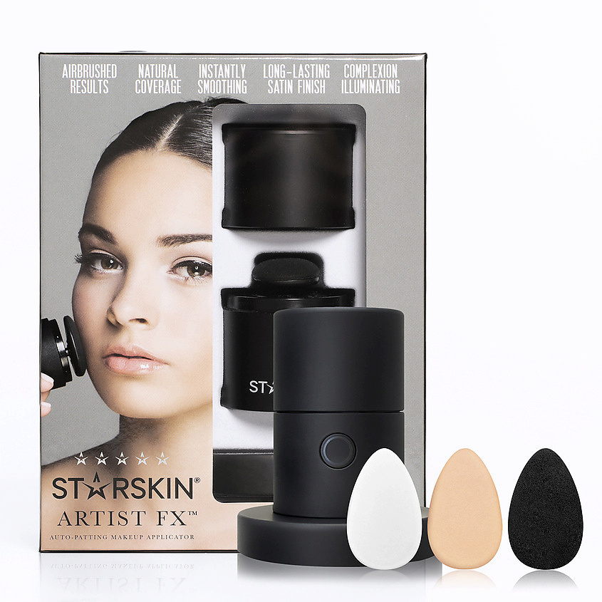 Изображение товара STARSKIN Электронный аппликатор для макияжа с сменными насадками и зарядкой USB