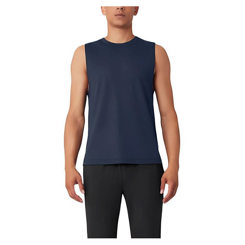 Изображение товара ALO YOGA Майка Conquer Muscle Tank, Размер: L, Цвет: Синий (Navy)