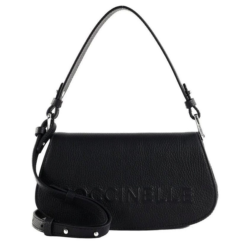 Изображение товара Женская сумка Coccinelle Myrtha Maxi Log Mini Bag из натуральной зернистой кожи Черная