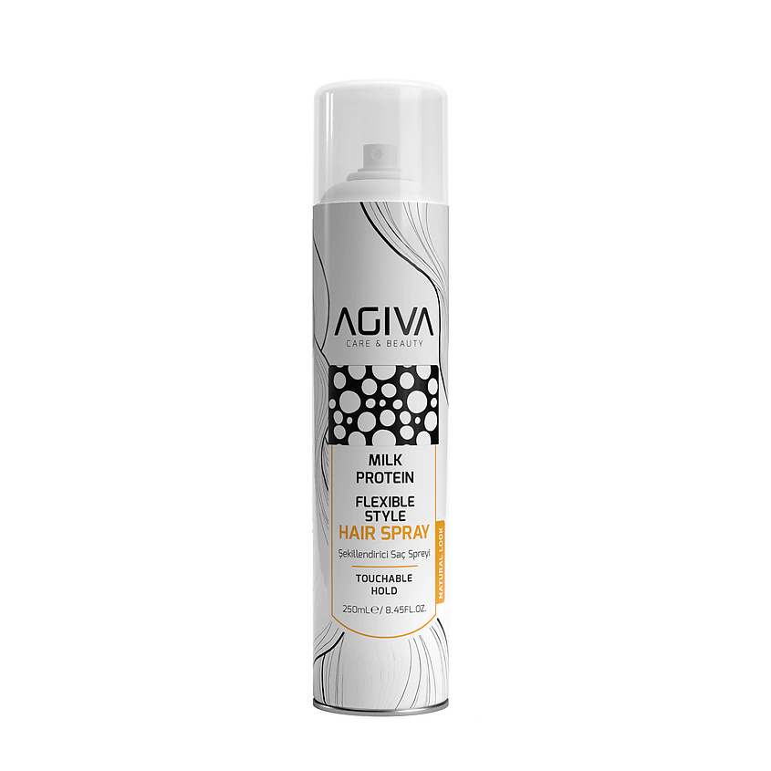 Изображение товара Лак для укладки волос AGIVA BEAUTY Milk Protein Amino Complex 250 мл гибкая фиксация