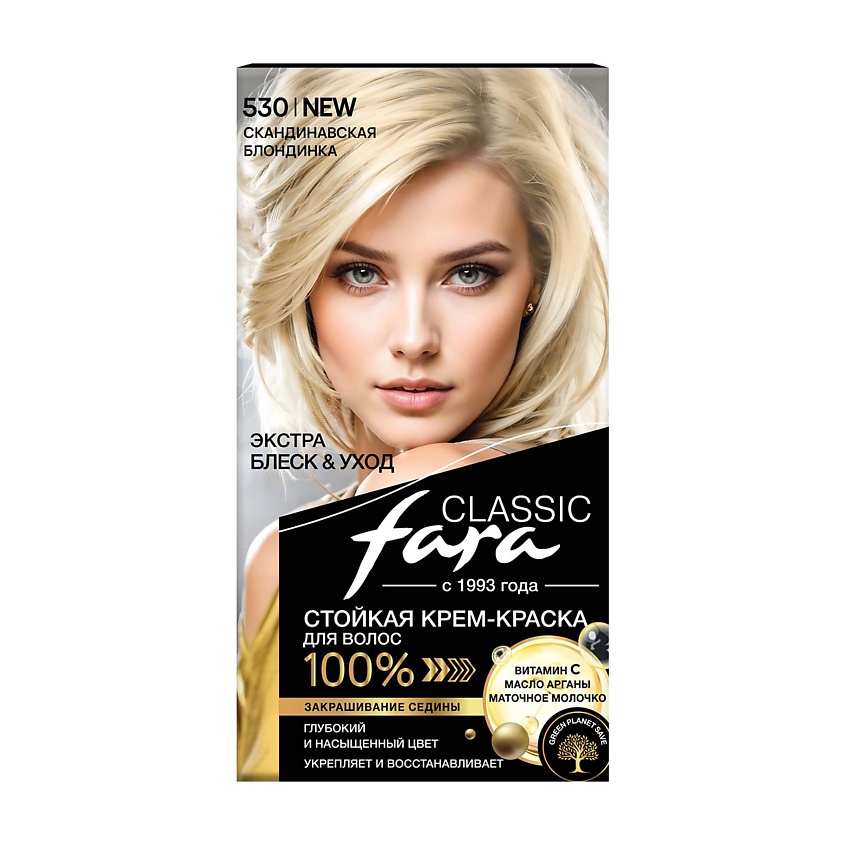 Изображение товара FARA Стойкая крем-краска для волос 536 Русый пепельно-коричневый 7.17