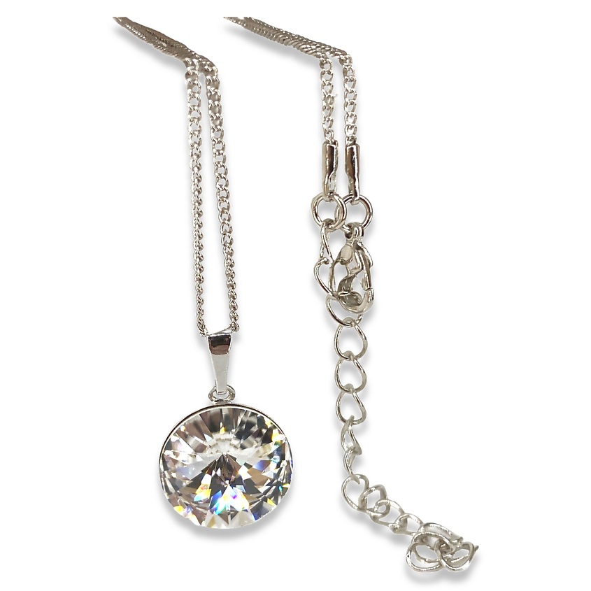 Изображение товара Амант Кристалл Подвеска ELIS на цепочке Swarovski рджий Silver night