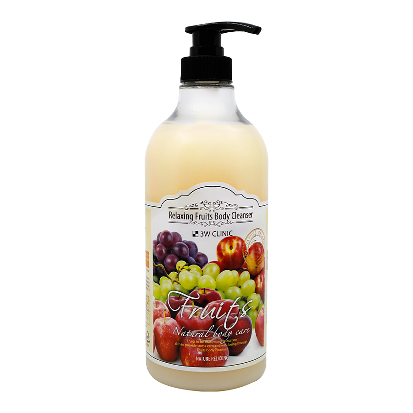 Изображение товара 3W CLINIC Расслабляющий гель для душа "Микс фруктов" RELAXING FRUITS BODY CLEANSER, 1 шт.