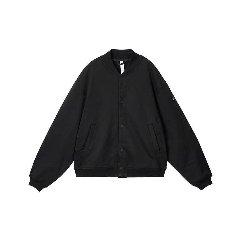 Изображение товара ALO YOGA Бомбер Renown Varsity Jacket, Размер: L, Цвет: Черный (Black)