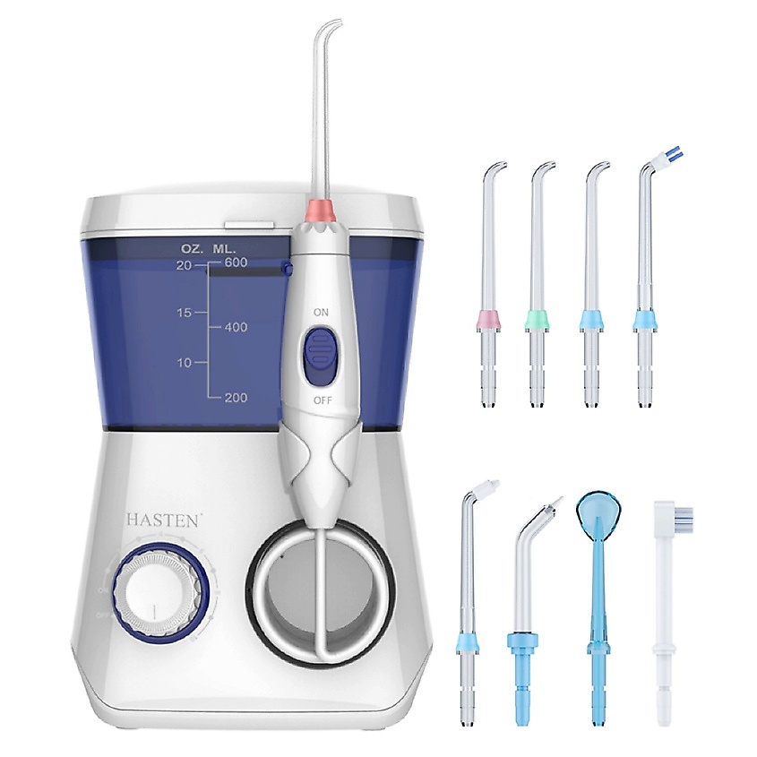 Изображение товара Стационарный ирригатор для полости рта HASTEN HAS830 8 насадок и щётка