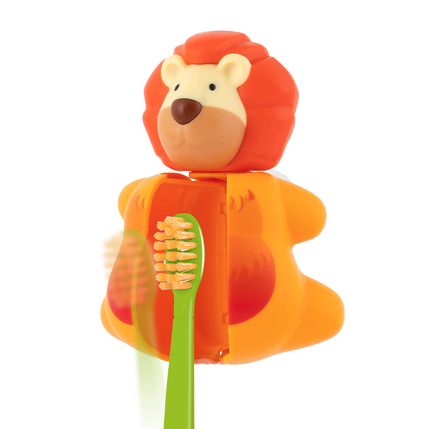 Изображение товара Футляр для зубной щетки FLIPPER Лев с детской щеткой - гигиенический набор для малышей