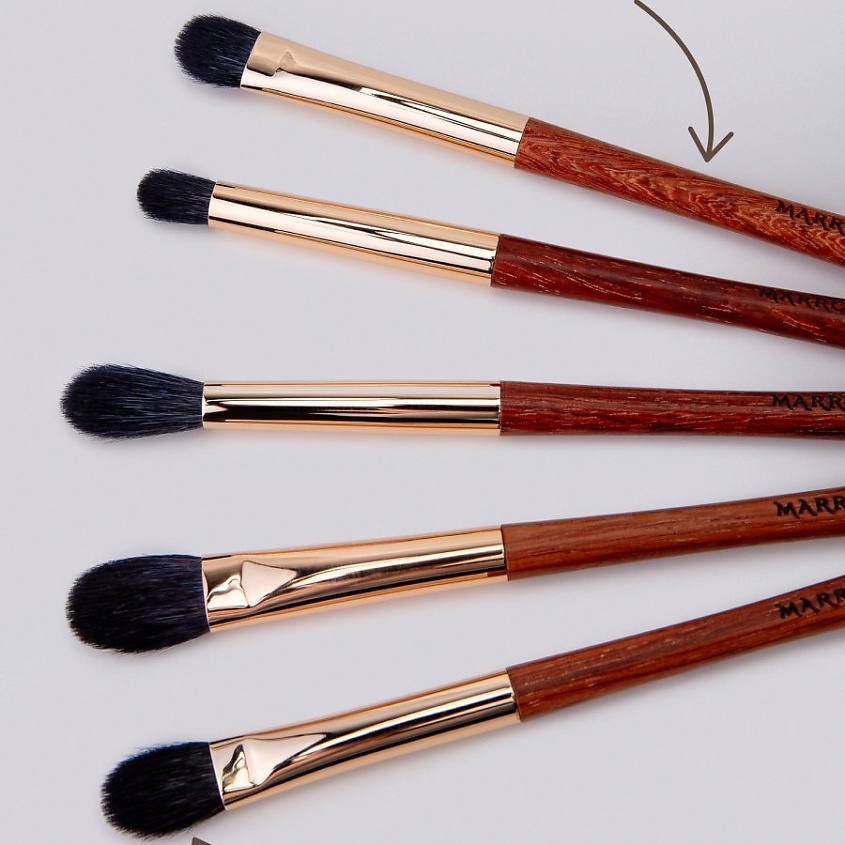 Изображение товара MARROSA Кисти для макияжа глаз набор 5 шт с натуральным ворсом
