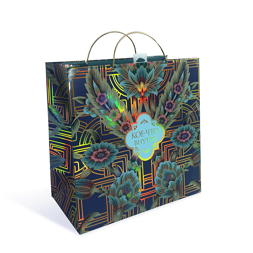 Изображение товара Подарочный пакет синий Лакарт Дизайн, универсальный, премиум уровень