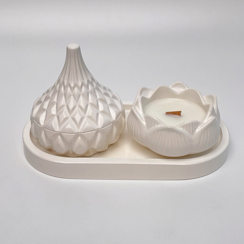 Изображение товара Набор интерьерных ароматических свечей SIMVOLASTRO Зеленое манго декоративные гипсовые