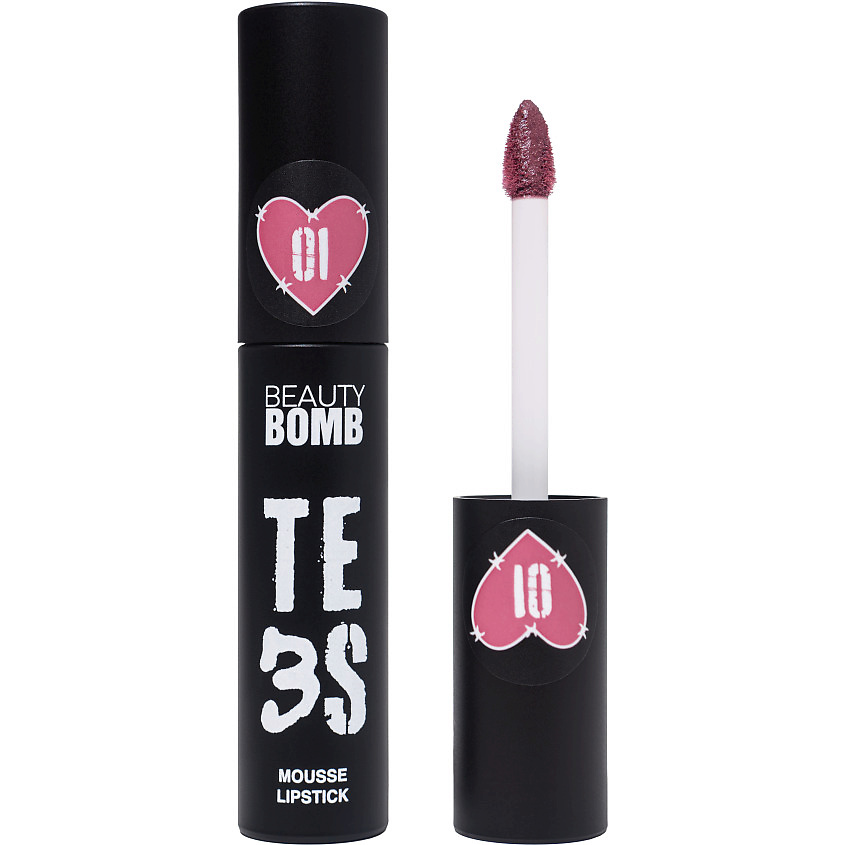 Изображение товара Муссовая помада для губ BEAUTY BOMB Te3s Mousse Lipstick 3 г пудровая роза