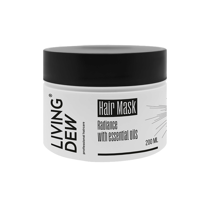 Изображение товара Маска для волос сияние Living Dew 200 мл - укрепление, блеск, восстановление